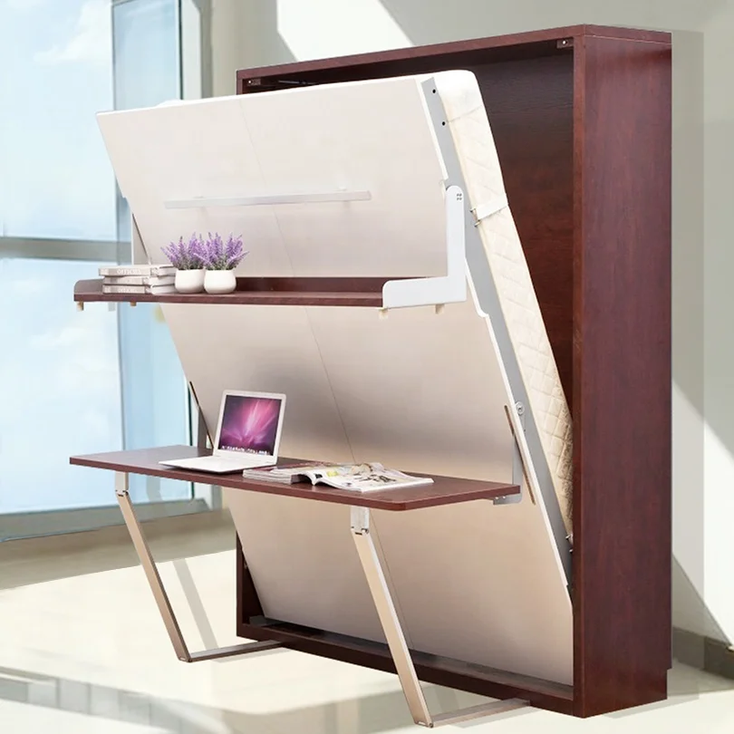 Multifunction vertical saving space wall bed murphy beds with desk