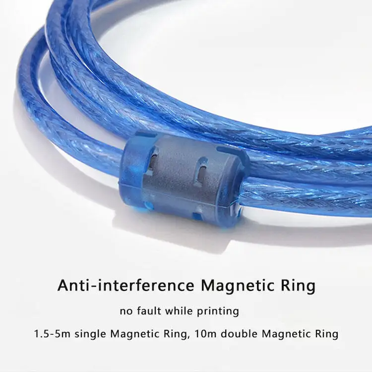 Pogo New Product Wholesale High Quality Blue 1m USB A Male To B Male Cable Scanner Printer Cable High Speed Transfer