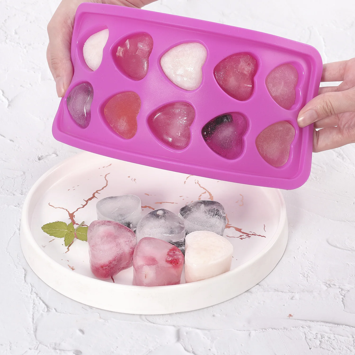 Amazon Best Seller Heart Type Star Utensils Ice Molds Kitchen Products Ice Tray Kitchen Tabletop Silicone Ice Cube Tray