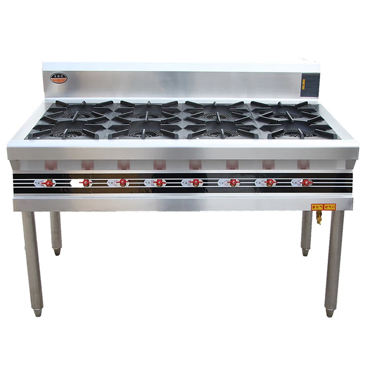 China Manufacturers Big Size 8 Burner Gas stove
