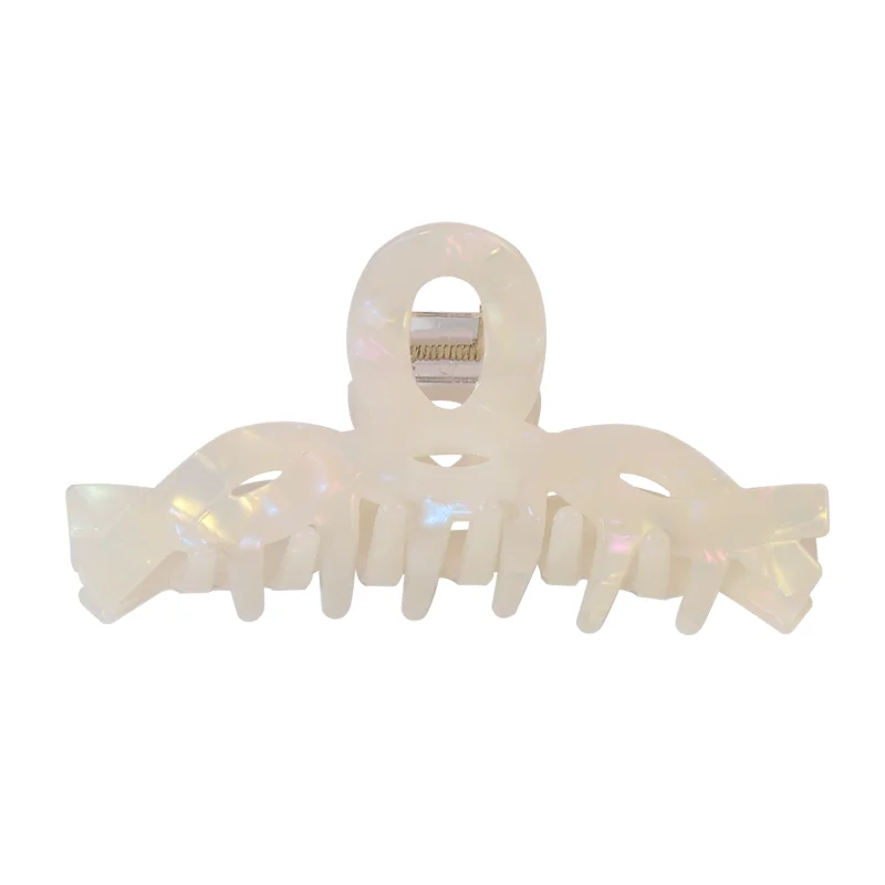 Factory Acetate Hair Claws Leopard Style Ponytail Headwear Crab Clips Retro Cross Headdress Geometric Hairpins Fashion