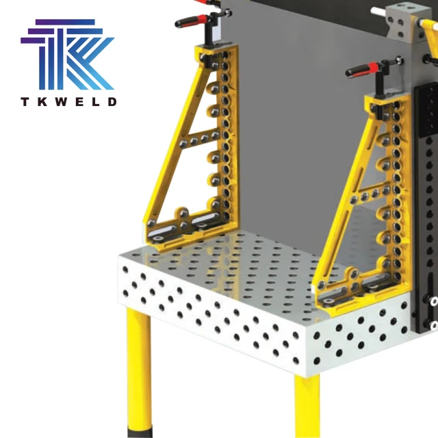 TKweld Welding Cast Iron HT300 Cast Steel Q355 2000*1000 2D 3D Welding Work Table D16 D28 Clamping Accessories System