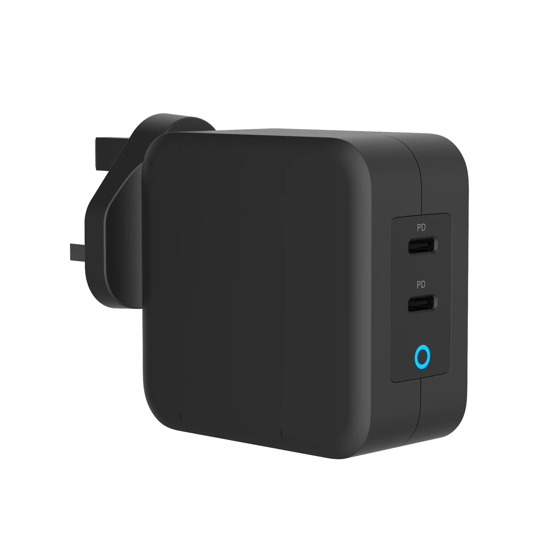  2021 100W Ган PD зарядное устройство с двумя портами USB C быстрый ноутбук UK/EU/US LED