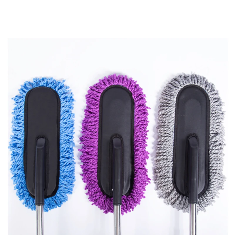 Retractable car cleaning wax brush/microfiber wax/dust removal wax dust collector car wax brush