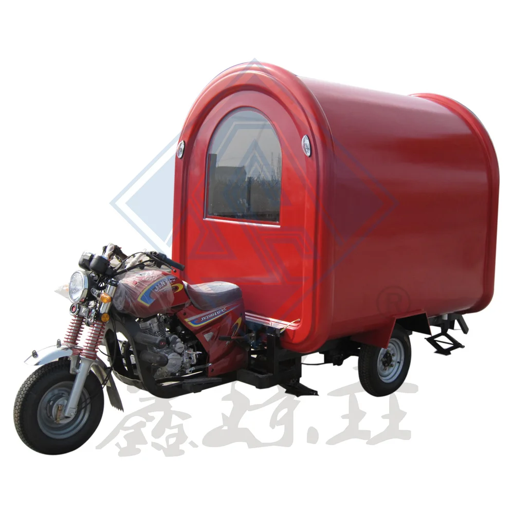 Three wheeled motorcycle dining car multi functional gasoline night market mobile commercial stall food truck