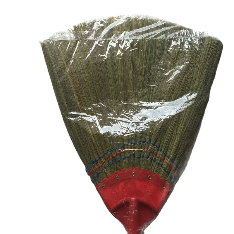 Wholesale Broom High Quality Grass Broom Wooden Broom Handle Less Than 1 Dollar Cleaning Household Items