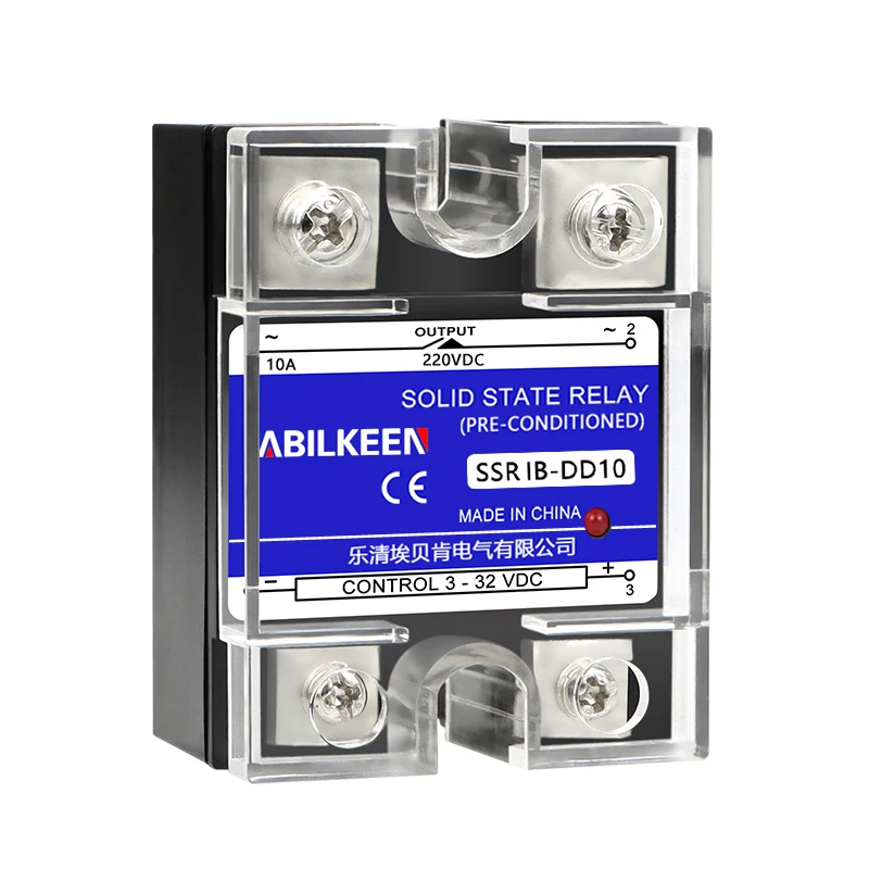 ABILKEEN DD Series Large Current 10A-400A Output DC3-32V Control DC220V Contactless Electronic Switch Single Phase SSR