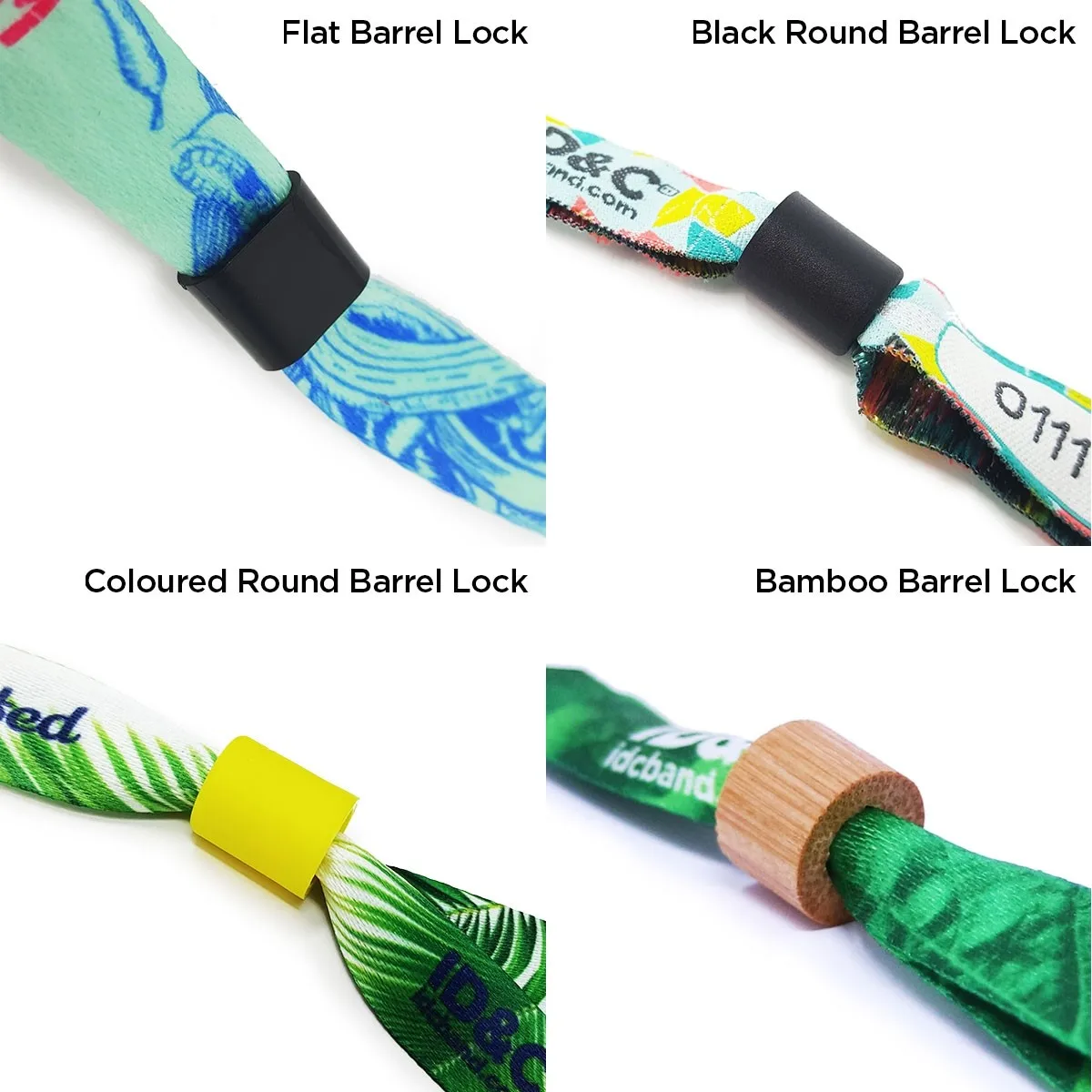 Hot Sale Promotional Adjustable Sliding Lock / Plastic Locks Clip for Fabric Rfid Wristband