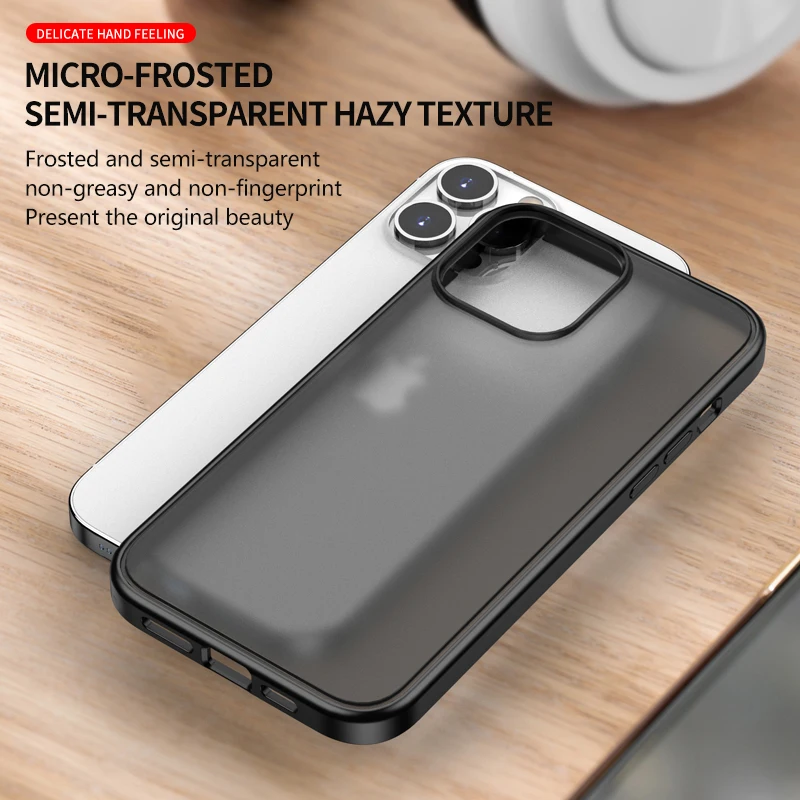 Matte Anti-knock Back Cover Shell Heavy Duty Protection Shockproof Case for iphone 13 12 11 Pro Max Mini X XS XR