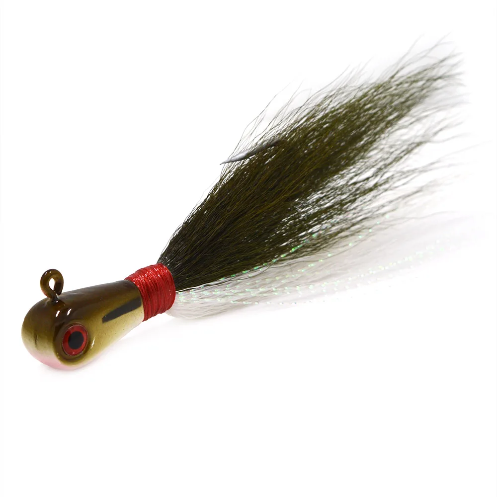 High quality wholesale 1oz fishing tackle lures bucktail jigs