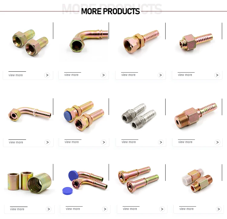 High pressure industrial male SAE/BSP/ORFS/NPT/JIC standard 1/8/2/6inch 150mm hose crimp fitting for quick connections