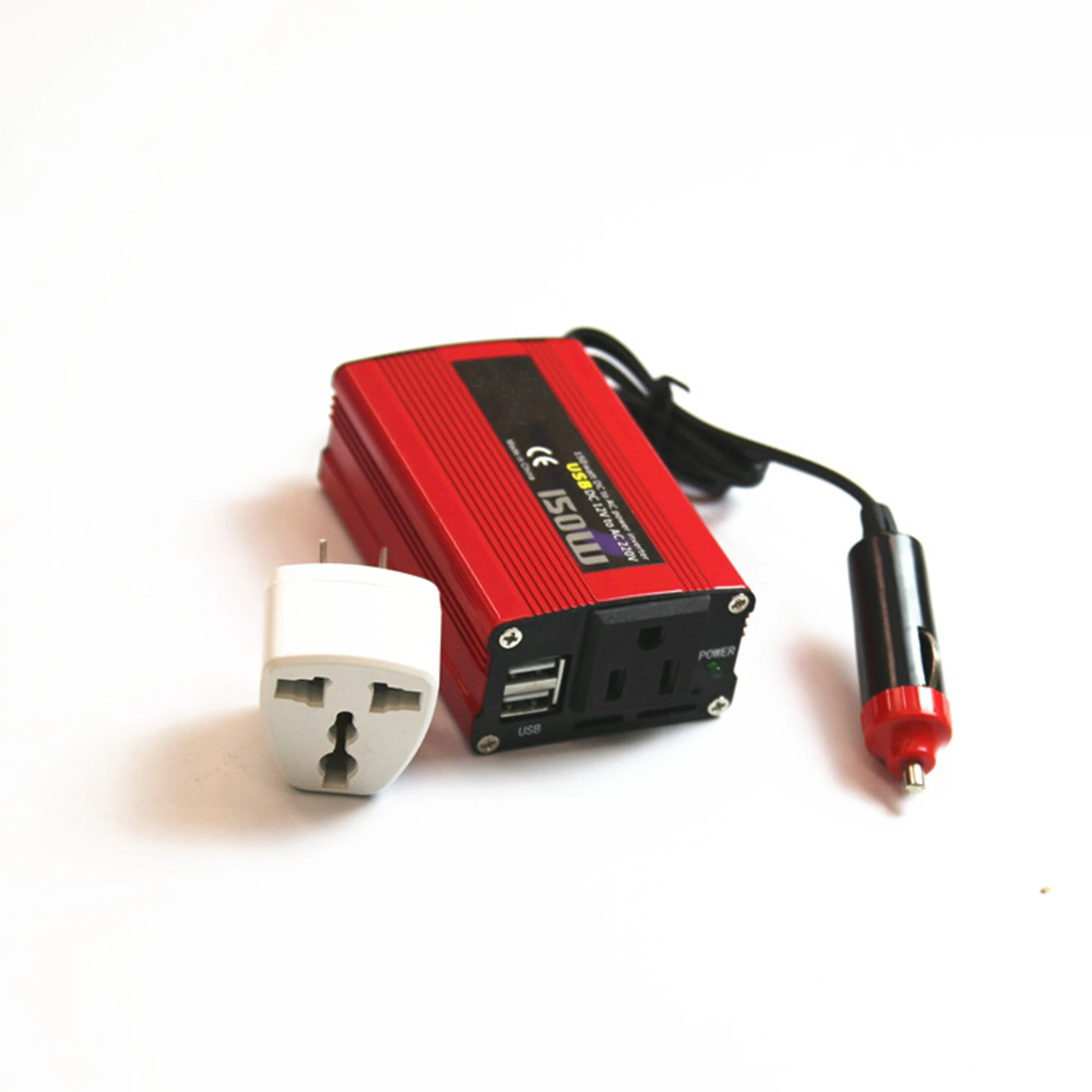 Mini Portable 12V 24V DC/AC 110V 220V 150W 300W Modified Sine Wave Micro Car Power Inverter with Two USB Ports
