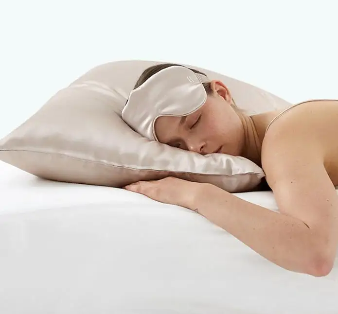 Popular 100% Silk Eye Mask and Pillowcase Set Sleeping Eye Cover in Box