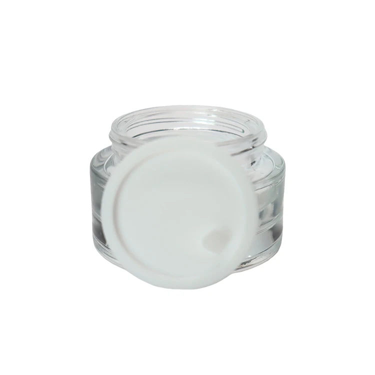 nice looking Cosmetic cream glass jar 15ml 30ml 60ml with lid wide mouth glass cream Jar