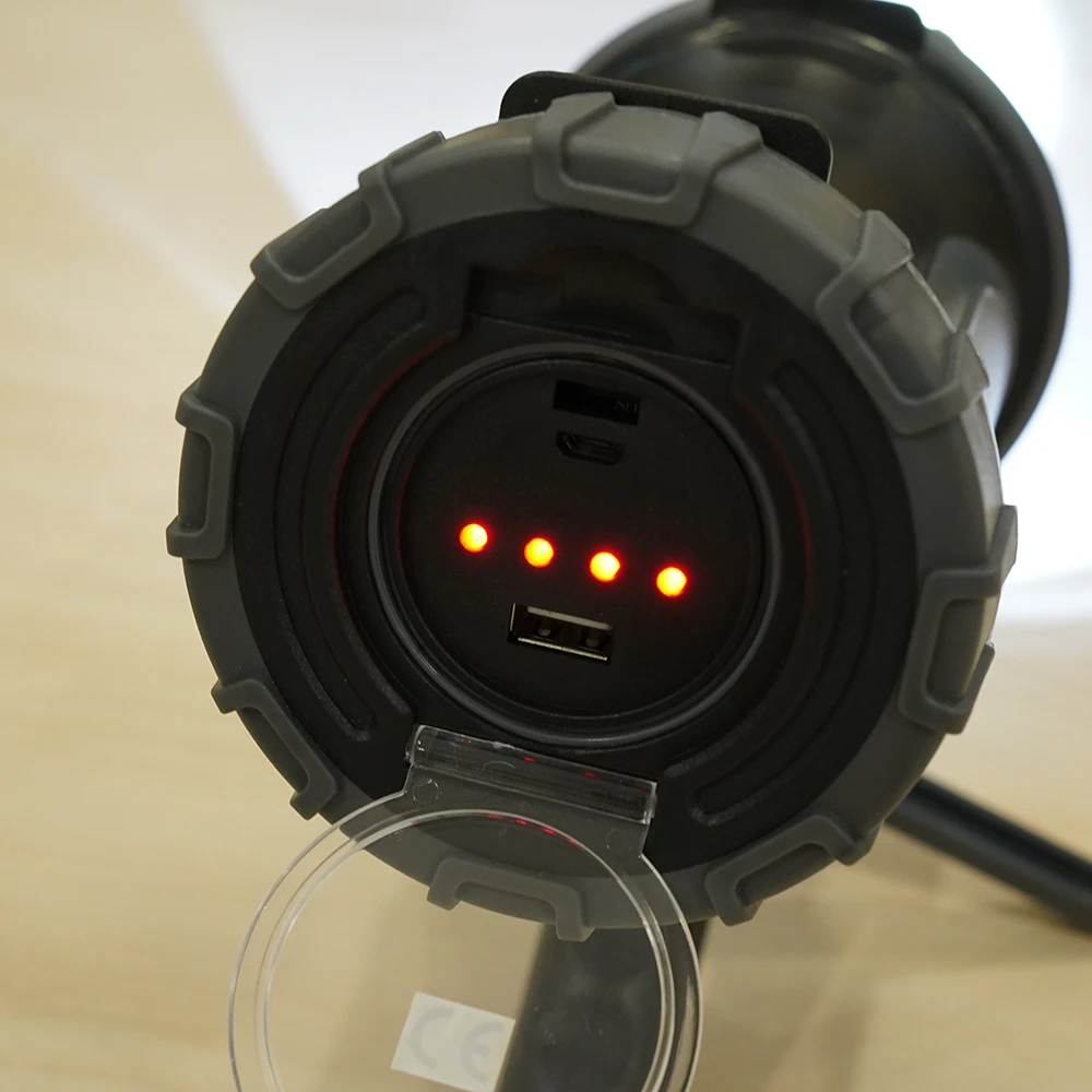 Outdoor Tent Emergency IPX67 Handheld Flashlight Spotlight Torch Camping Lantern Rechargeable Side Lights LED Searchlight