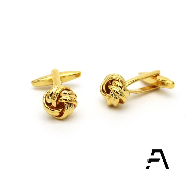 Golden knot cufflinks wholesale price dongguan fancy