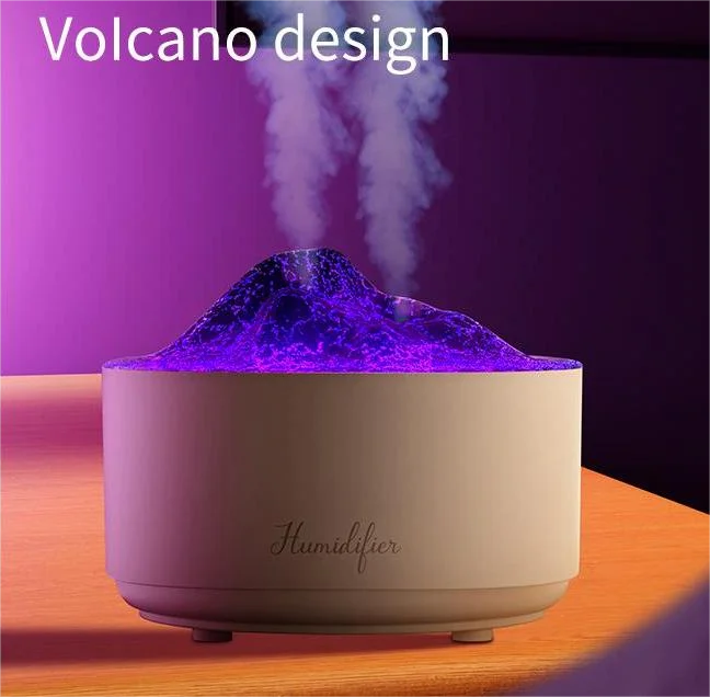 Portable Christmas gift mini USB  essential oil diffuser LED Color Flame humidifier Ultrasonic   customized factory direct sales