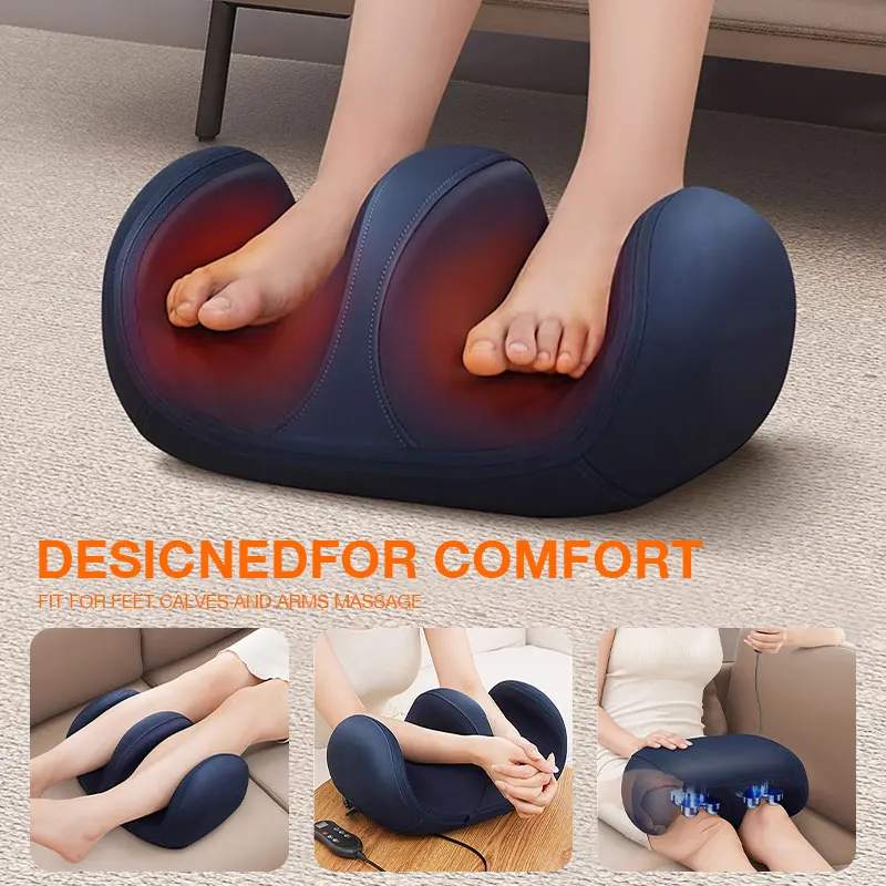 2024 Ce Rohs Office Shiatsu Heat Leg Vibrating Exercise Machines Reflexology Stimulator Air Pressure Foot Massager