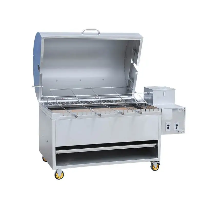 Commercial fully automatic smokeless stainless steel roast lamb leg oven roast lamb chops charcoal gas rack