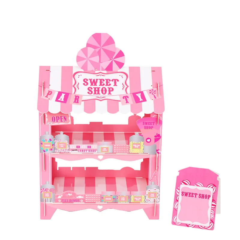 Good Quality Sweet Shop Cupcake Stands Cute Party Cake And Cupcakes Stand Coated Paper For Kids Birthday Party Supply