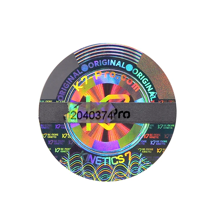 Custom 3D Security Hologram Sticker Laser Label with Silver PET Customized Packaging Adhesive Sticker CMYK Plastic Bag + Carton