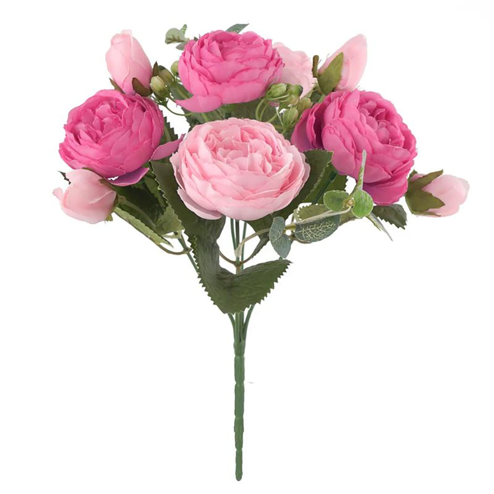 Beautiful High Quality China Wholesale Artificial Rose Silk Flower Single For Wedding