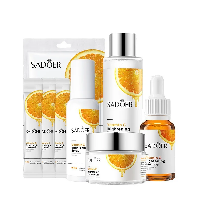 Hot Selling New Vitamin C Skincare Product Set for Cleansing Moisturizing Hydrating and Facial Beauty Products