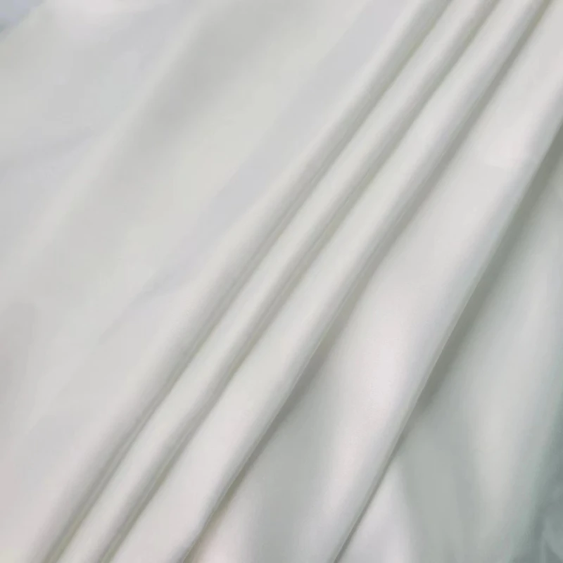 new products dull face polyester thick white satin fabric matte for dress