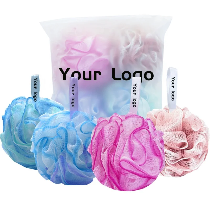 Lalasis custom body scrubber skin exfoliating shower bathing loofahs bath balls