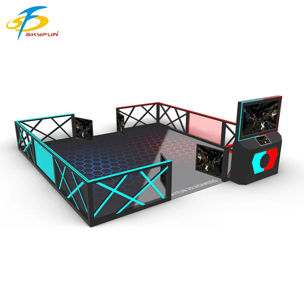 Skyfun One Stop Solution VR Theme Park Multiplayer Interactive VR Roaming Game, 9D VR Shooting Free Walking Big Space