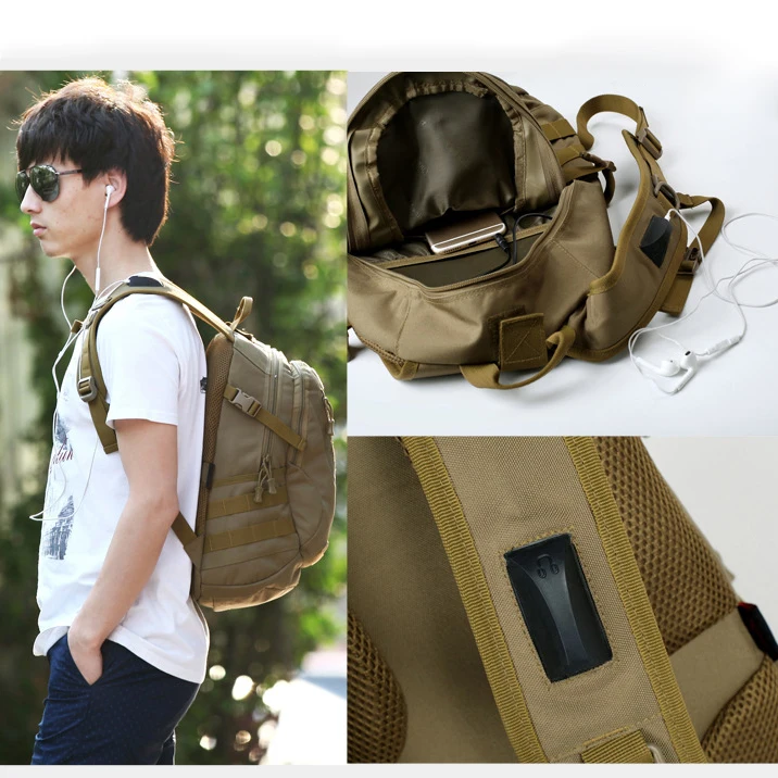 QXMOVING Summer Travel Camera Bag Hiking 30L Waterproof Survival Back Pack Tactical Backpack Hot Selling