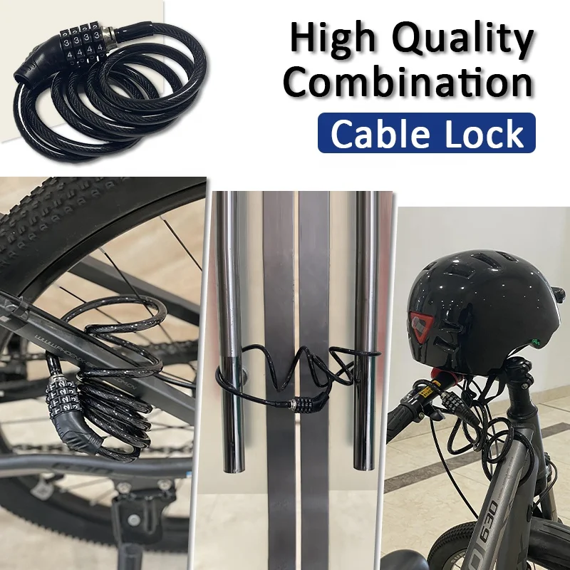 High Quality Safety Anti-Theft Security Password Mini Steel Spirals cable Lock Sport Mountain Bike Cycling Bicycle Cable locks