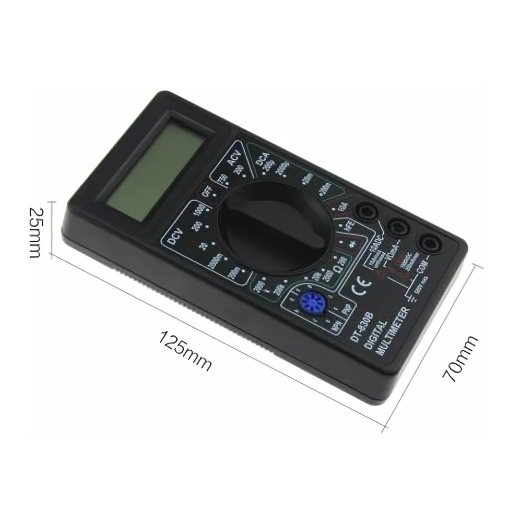 DT830D LCD Digital Multimeter AC/DC Voltmeter Ammeter Ohm Tester 750/1000V High Safety Handheld Multimeter