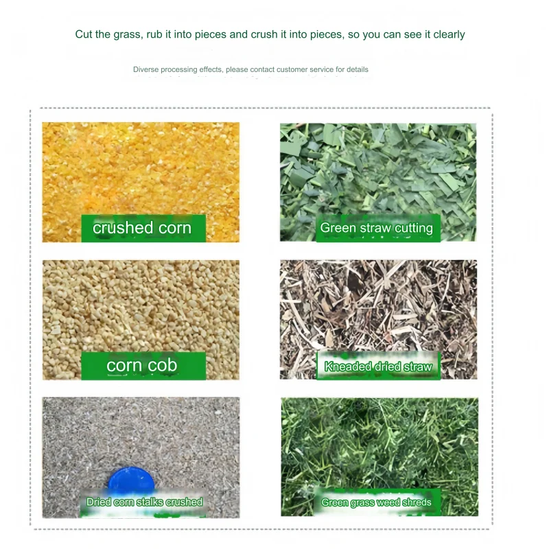 Dual purpose forage chaff cutter grinding machine silage corn stalk chopper cutting crusher machine