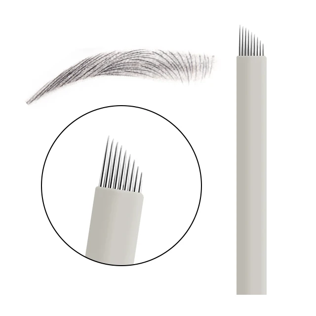 Wholesales Customized Professional Manufacturer Disposable Eyebrow Tattoo Permanent Makeup Microblading Blades Needles