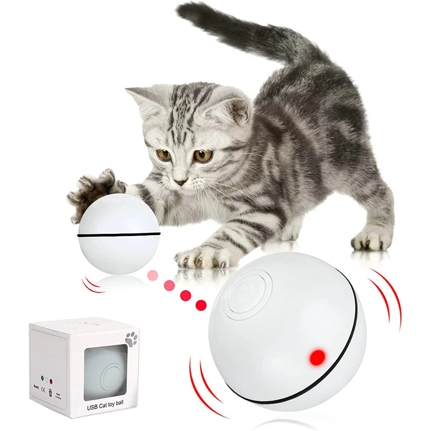 Игрушка-Кот со светодиодной 360 градусов