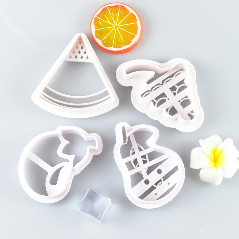 Hot Sale Fruits and Vegetables 3D Buns Mold Cookie Baking Cake Biscuit Cutting tools eggplant mushroom Plastic Cutter