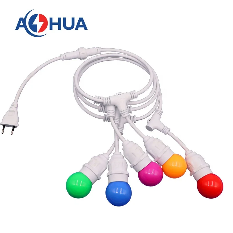 Праздничный светодиодный светильник AHUA, кабель, водонепроницаемый держатель для лампы, разъем e27