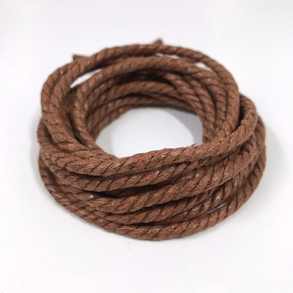 Factory Hot selling multi colored round waxed twist shoelaces for boots