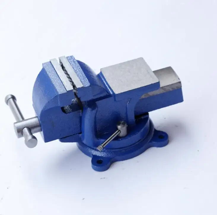 4-Inch Heavy Duty Bench Vise 360-Degree Swivel Base and Head with Anvil
