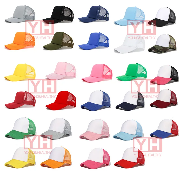 Embroidered Trucker Hat Dad Cap Custom Print 3D Logo Custom 5 panel Sports Foam Men Baseball Mesh Cap Hat Trucker Hat