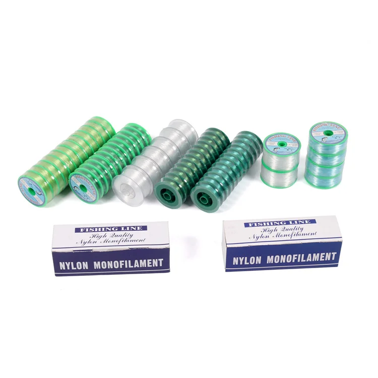 Wholesale High tension Solid color Leader Sinking  Multifilament PE Lines Nylon/ Nylon Thread Fiber Fishing Line For Fishing