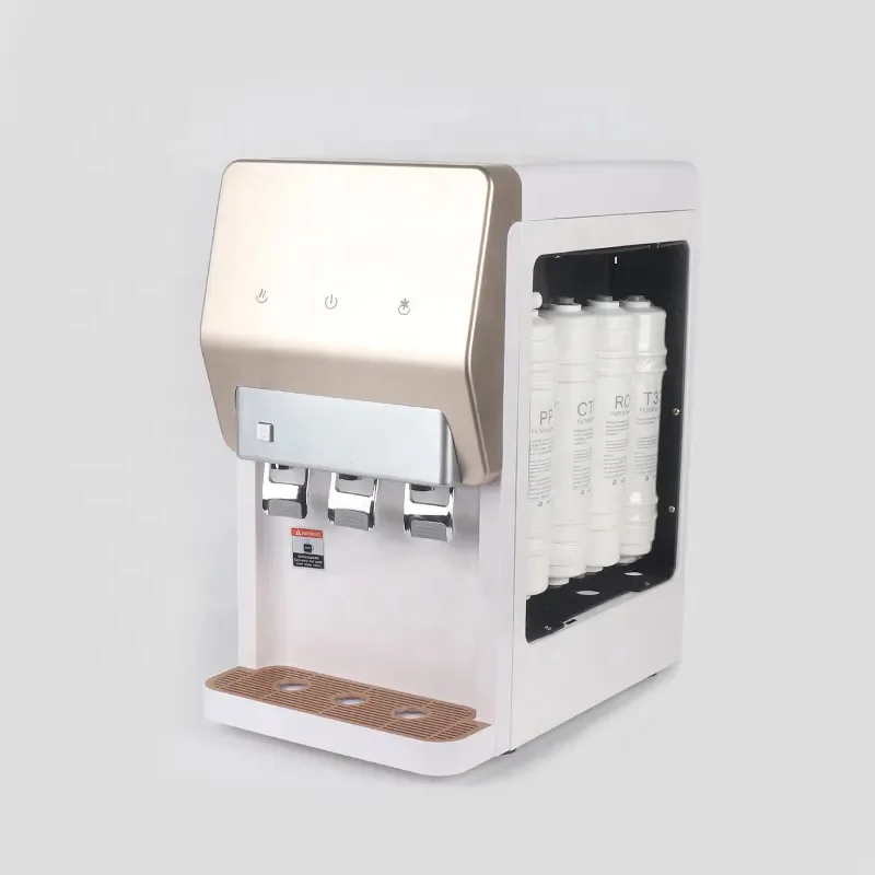 Korean Hot and cold Bottlleless ice Water Dispenser Water Cooler Filter Water Dispenser with 4 stage RO Purification
