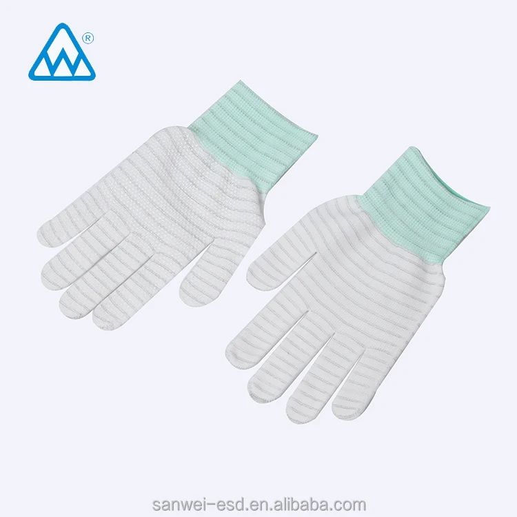 ESD PVC Dotted Glove Antistatic Glove Anti Slip Gloves