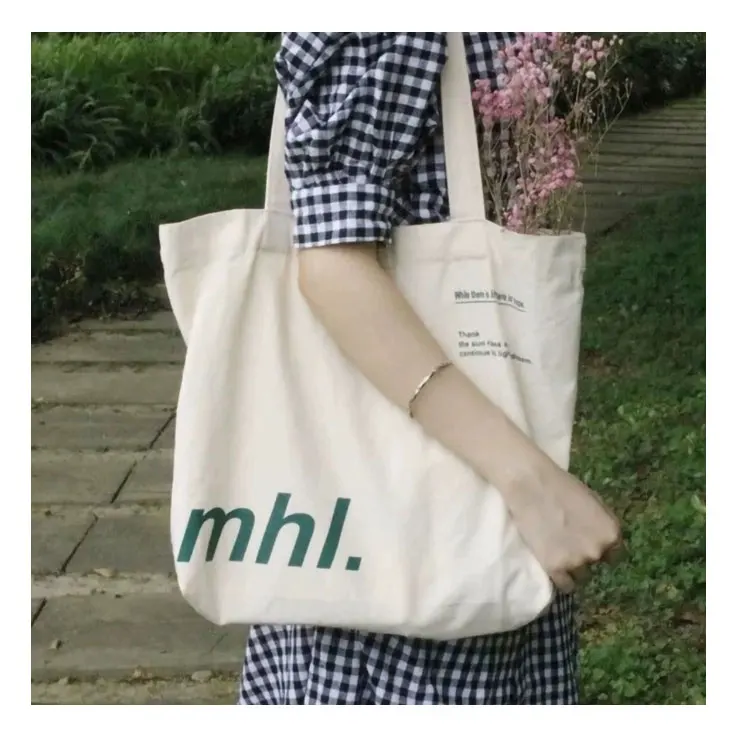 Wholesale Custom Logo Printed Recyclable Plain Cotton Canvas Shopping Tote Bag