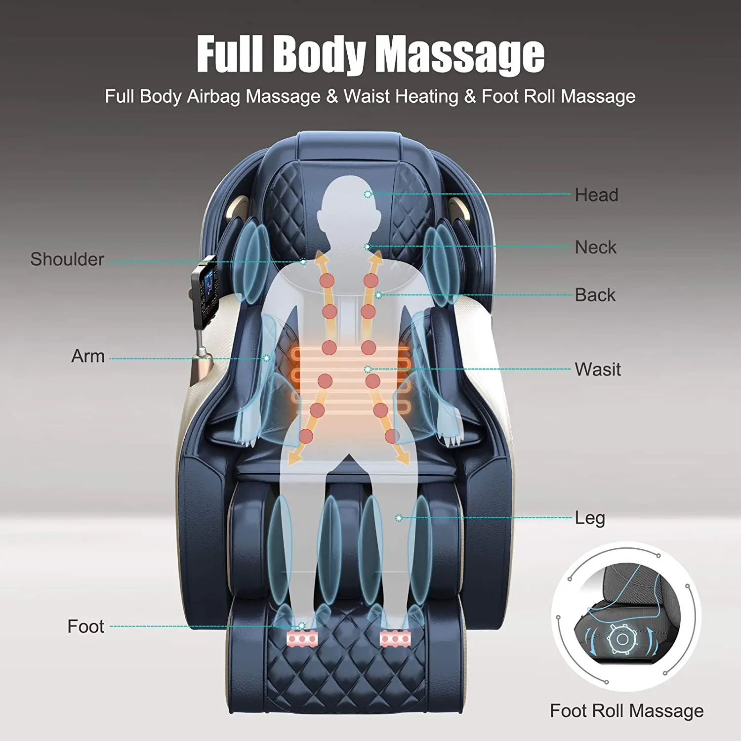 Home Comfortable Heated Deluxe Wholesale Zero Gravity Massage Chair
