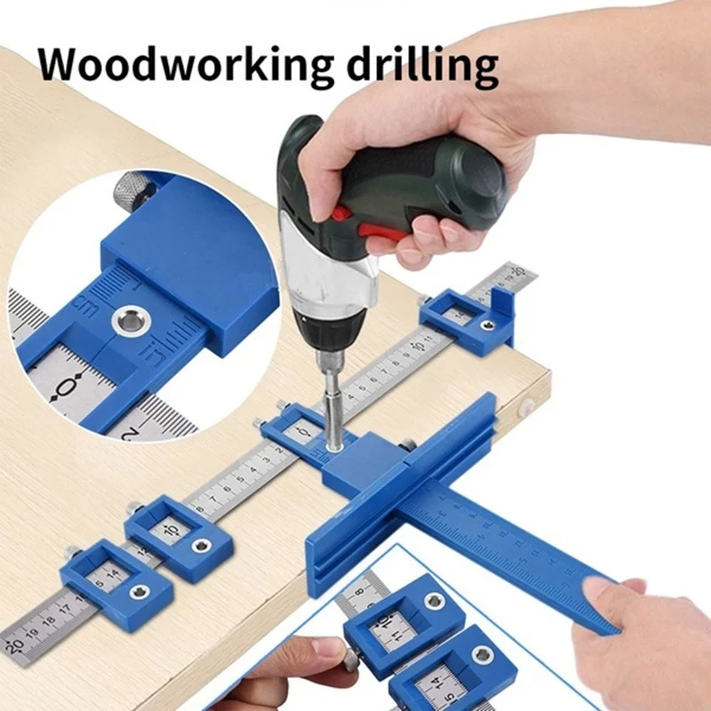 New Drill Guide Sleeve Cabinet Hardware Jig Drawer Pull Wood Drilling Dowelling