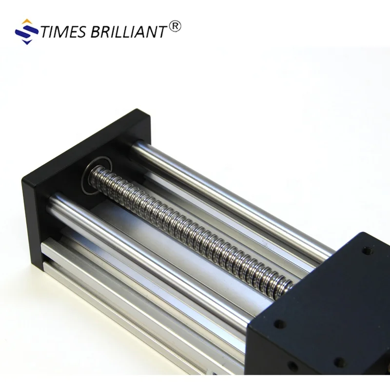 Cheap price Customized 400mm travel length Aluminium ball screw linear rail guide for cnc cutting drilling translation stage