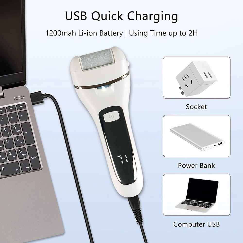 3 шт., USB-сменные роликовые насадки для удаления мозолей