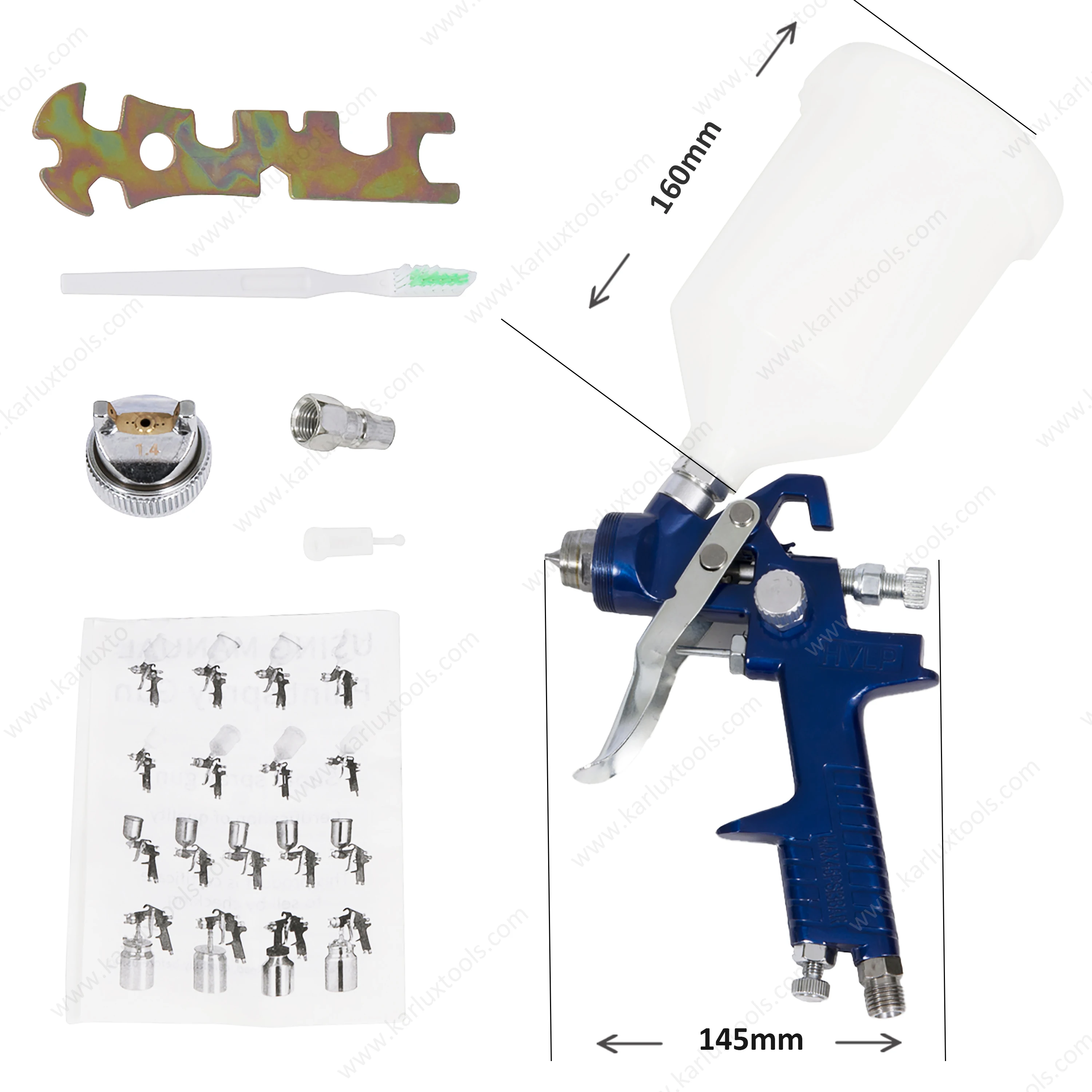 HVLP Air Pneumatic Gun Professional Car Paint Tool Pistol Air Spray Gun